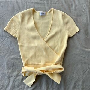 Wilfred Yellow Tie Top